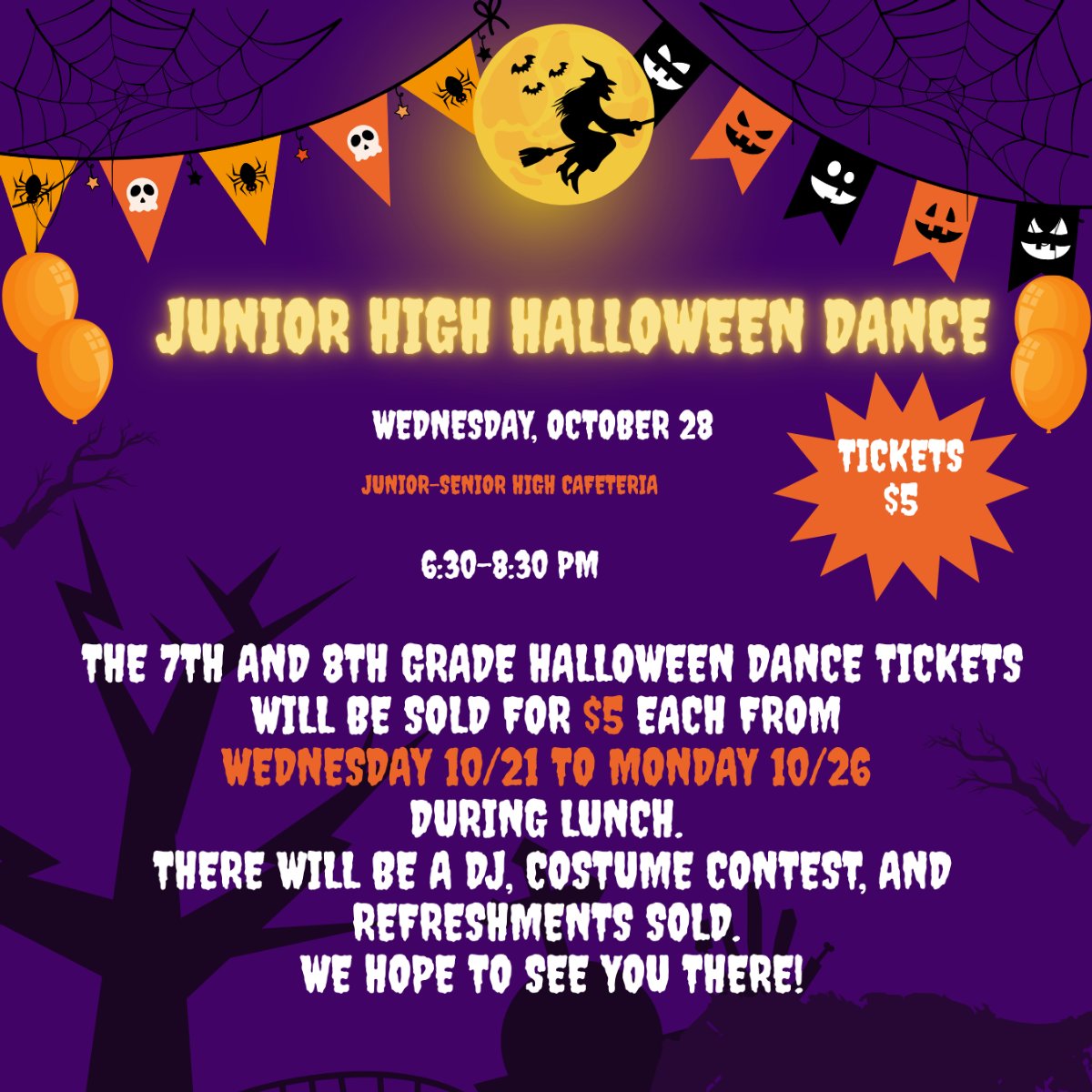Junior High Halloween Dance